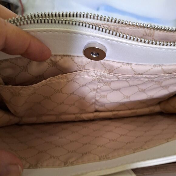 A Steve Madden Women's Crossbody Handbag Faux Leather and Suede Office Evening - Picture 6 of 14